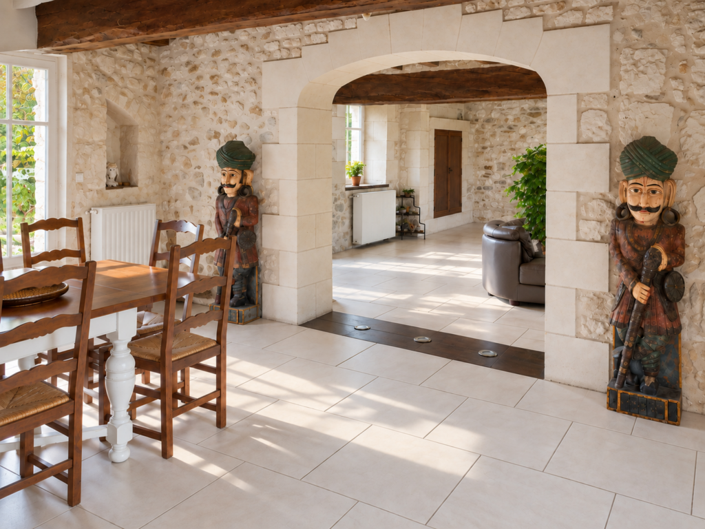 Arche en pierre et salle à manger